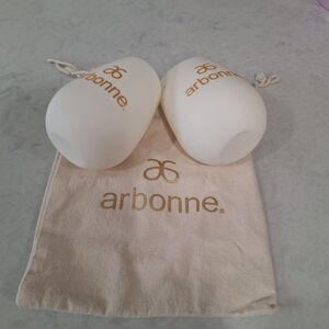 Pair of 2 Arbonne silicone wine glasses / goblets/ cups for camping and picnics